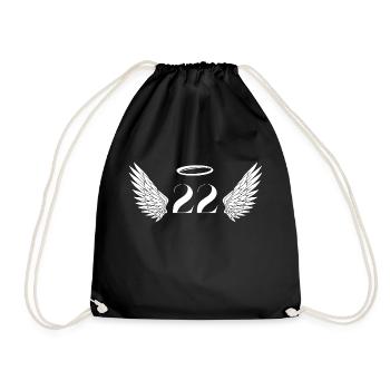 Numéro 22 ange - 22e anniversaire ailes - Sac de sport léger - noir - Devant