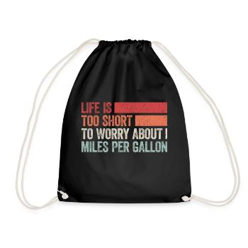 For passionate car fans and hot rod enthusiasts - Drawstring Bag - black - Front