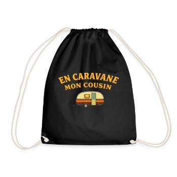 En caravane, Mon cousin - Sac de sport léger - noir - Devant