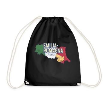 Emilia Romagna und Fahne Italien Region Souvenir - Turnbeutel - Schwarz - Vorne