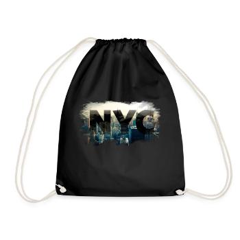 nyc New York City - Stadt - Turnbeutel - Schwarz - Vorne