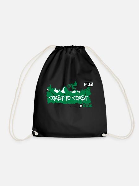 Coast to Coast Ride - Drawstring Bag - black