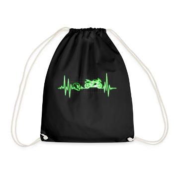 Battement de coeur Moto - Sac de sport léger - noir - Devant