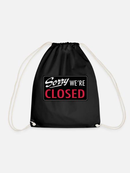 closed - Turnbeutel - Schwarz