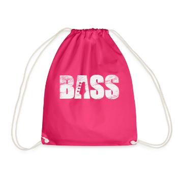 bass - Drawstring Bag - fuchsia - Front