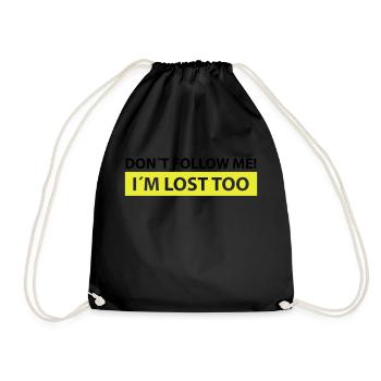 don´t follow me, i´m lost too - Sac de sport léger - noir - Devant