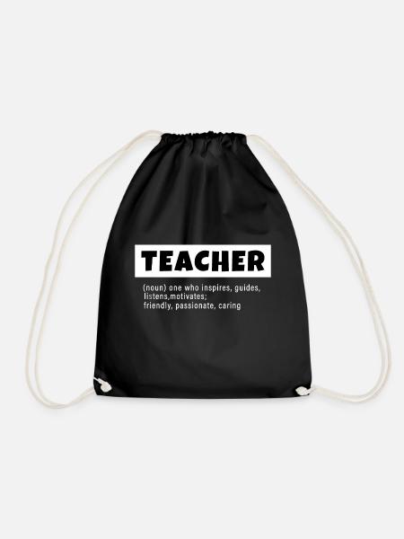 Teacher Noun Lehrer Definition Englischlehrer - Turnbeutel - Schwarz