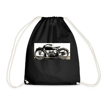 Motorcycle Classic Car - Drawstring Bag - black - Front