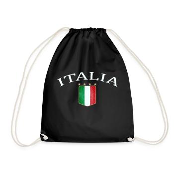 Italie, Italia, Italy, Logo, I Love Italy - Sac de sport léger - noir - Devant