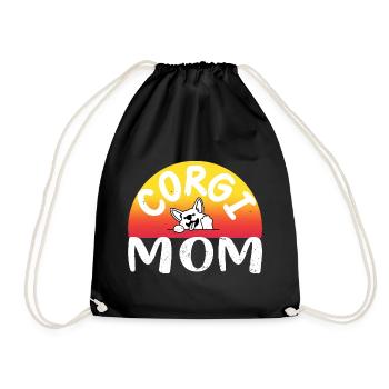 Corgi Mom - Turnbeutel - Schwarz - Vorne