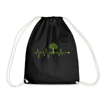 Ecology puls gift saying climate change - Drawstring Bag - black - Front