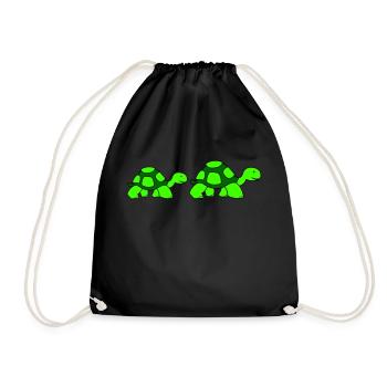 turtle family - Sac de sport léger - noir - Devant
