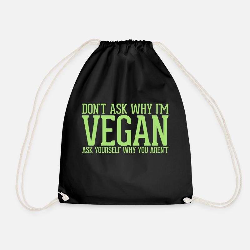 Dont ask Vegan - Turnbeutel - Schwarz