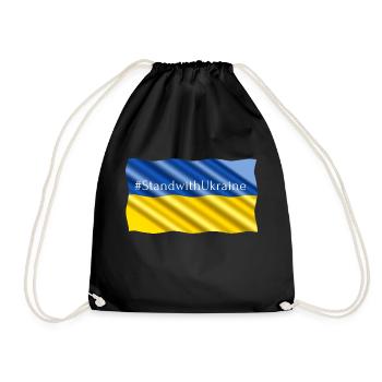 Stand with Ukraine Stay with Ukraine Support - Turnbeutel - Schwarz - Vorne