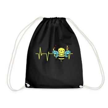 Bienen Imker Honig Bienen Bienen Honigliebhaber - Turnbeutel - Schwarz - Vorne