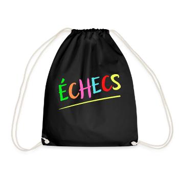 ÉCHECS MULTICOLORE ENFANTS CADEAU - Sac de sport léger - noir - Devant