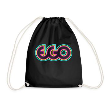 ego neon - Drawstring Bag - black - Front