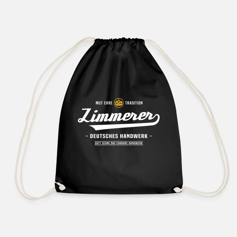 Zimmerer Zimmermeister Deutsches Handwerk Geschenk - Turnbeutel - Schwarz