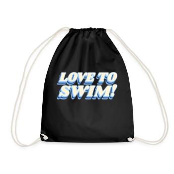 Aimer nager - Sac de sport léger - noir - Devant