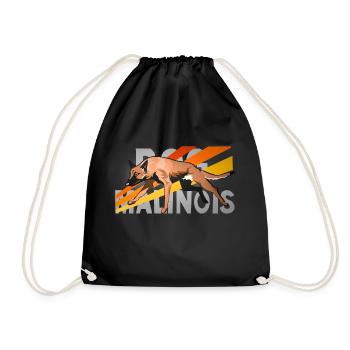 rapide malinois - Sac de sport léger - noir - Devant