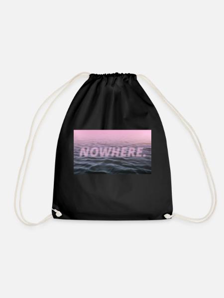 Nowhere - Drawstring Bag - black