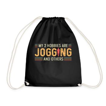 Joggen und andere Triathlet Geschenk - Turnbeutel - Schwarz - Vorne
