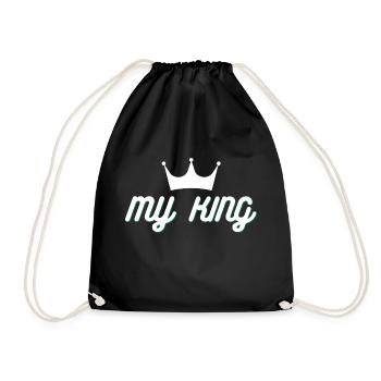 My King Partner Freund - Turnbeutel - Schwarz - Vorne