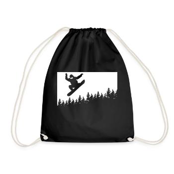 Arbres - Snowboard - Femmes - Sac de sport léger - noir - Devant