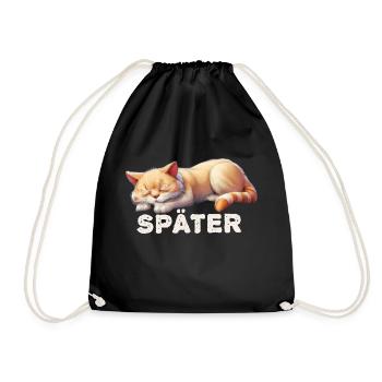 Chat endormi, je le ferai plus tard - Sac de sport léger - noir - Devant