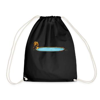 Safari Zoo Animal Safari Zoo - Drawstring Bag - black - Front