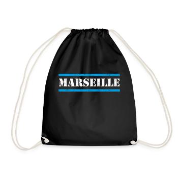 Marseille - Turnbeutel - Schwarz - Vorne