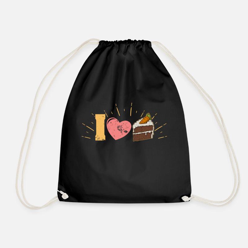 Cake Baking Bakery Hobby Carrot Cake - Drawstring Bag - black