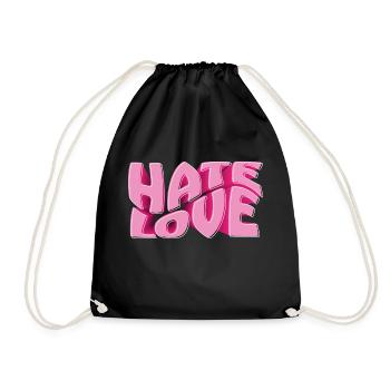 Hate Love - Turnbeutel - Schwarz - Vorne