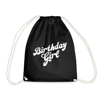 Birthday Girl - Turnbeutel - Schwarz - Vorne