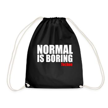 Normal est ennuyeux citation techno - Sac de sport léger - noir - Devant