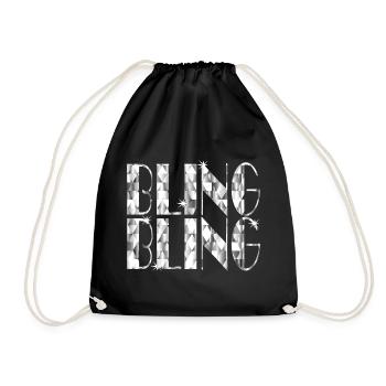 BLING BLING - Turnbeutel - Schwarz - Vorne