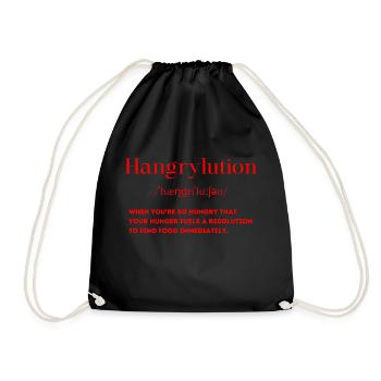 Définition de Hangrylution Sensation d’alimentation affamée - Sac de sport léger - noir - Devant