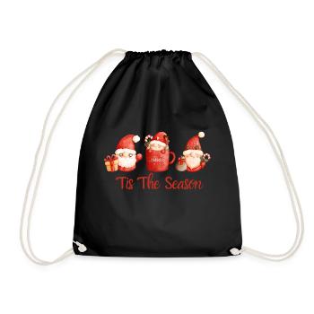 C’est la saison. Joyeux Noël. Cadeau de Noël - Sac de sport léger - noir - Devant