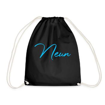 9. Geburtstag Neun 9 Jahre - Turnbeutel - Schwarz - Vorne