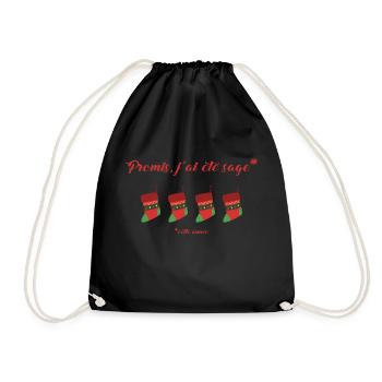 Promis J'ai été sage - Sac de sport léger - noir - Devant