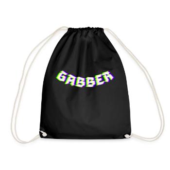 Gabber Hardcore Techno - Drawstring Bag - black - Front