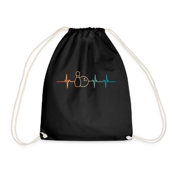 Battement de cœur Bowling - Sac de sport léger - noir - Devant