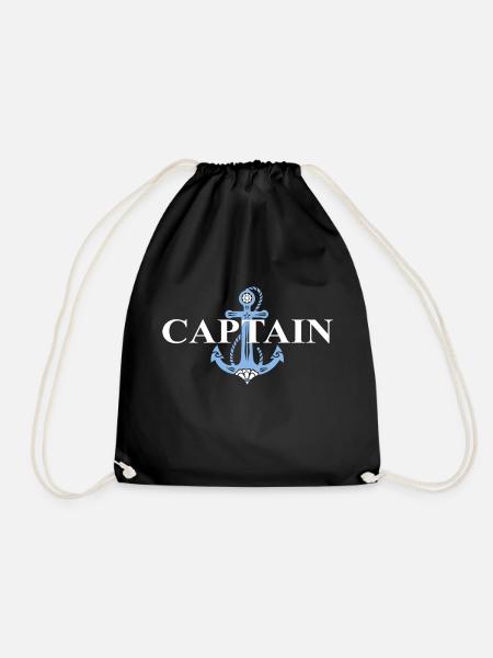 Anker, Captain, First Mate, Segeln, passendes Paar - Turnbeutel - Schwarz