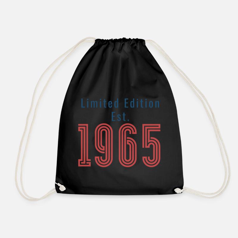 Limited Edition 1965 Birthday - Drawstring Bag - black