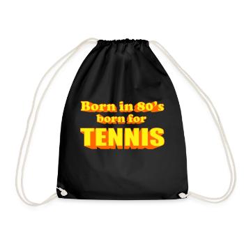 born for TENNIS 80 S - Drawstring Bag - black - Front