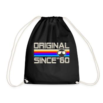 Since 60 - Drawstring Bag - black - Front