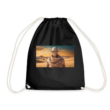 momie maléfique dans le désert monstre sombre horreur effrayant - Sac de sport léger - noir - Devant