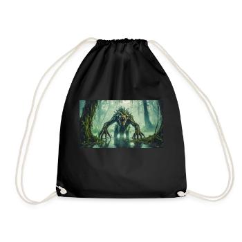 monstre sombre horreur effrayant Halloween effrayant effrayant effrayant - Sac de sport léger - noir - Devant