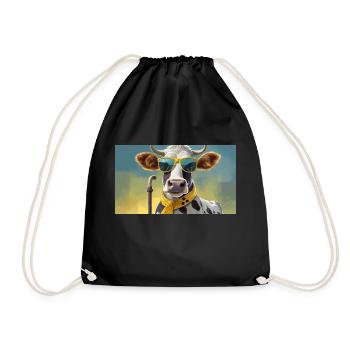 Jeu de mots : expression ambiguë – Blinde Kuh (vache aveugle) - Sac de sport léger - noir - Devant