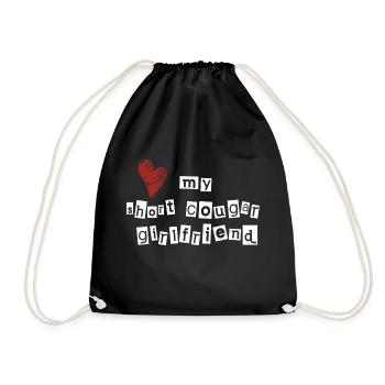 Love my short cougar girlfriend - Drawstring Bag - black - Front